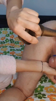 Antrenament anal sado-maso extrem 4 Dop imens de 45 cm cu vibrator bbc