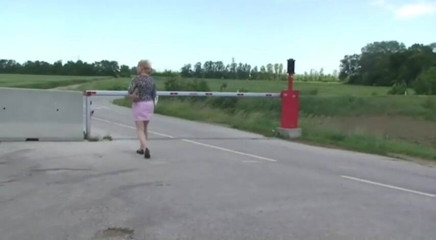 Femdom Austria: Pissing on a ramp