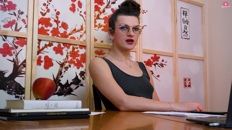 MedelaineXX VIP: Strict Trans Teacher: Pissing &amp; Deep Dildo Lesson