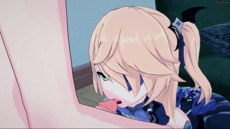 Hentai Smash: Fischl gives a blowjob before getting fucked - Genshin impact hentai