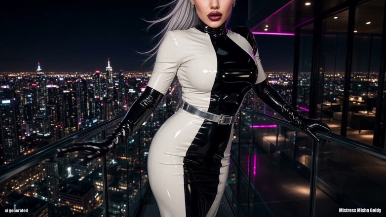 Goddess Misha Goldy: Latex Legs Make You Crawl