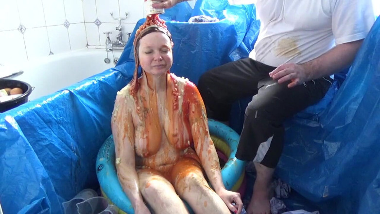 Gunked up girls: Angels Savoury initiation