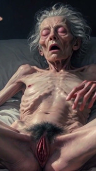 Horny 90 Year Old Skinny Granny Masturbates Her Hairy Wet Pussy - Frail Solo Play
