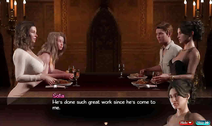 Dirty GamesXxX: 娜迪亚的宝藏：在索菲亚豪宅的晚餐 ep 210,211,212,213