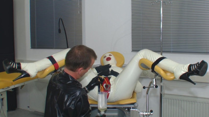 Rubber & Clinic Studio - 1ATOYS: Rubberslut on the gynchair part 1