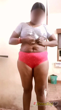 Desi Indian Tamil BBW Wife Latha Nude Body Show Big Boobs Ass Hairy Pussy Saree Tease