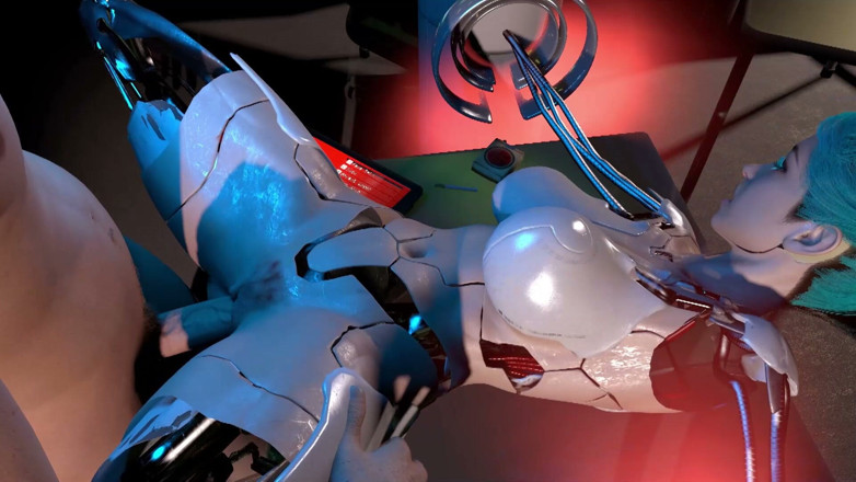 Wraith ward: Testing the Pussy of a Half Assembled Sex Robot Girl