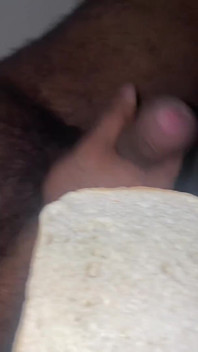 Ficken und meiner schlampe sperma geben, um mit brot zu essen