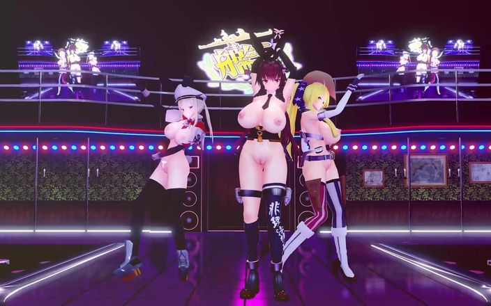 Mmd anime girls: Mmd r-18 anime girls, сексуальний танцювальний кліп 219