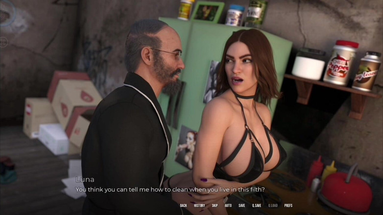 Captain ero gaming: I säkerhet- Luna städar gammal pervers Garys lägenhet