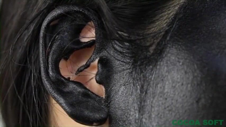 Cocoa Soft: Masturbation after session of body painting. Young Asian girl