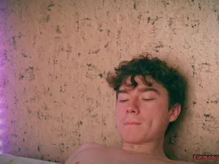 Hot Skinny Twink Emmanuel Kokichi Showing His Feet Jerking His Cock and Eating His Cum