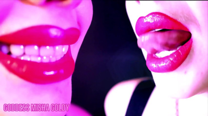 Goddess Misha Goldy: 당신은 내 완벽한 입술에 아니오라고 말할 만큼 강하지 않을 것입니다.