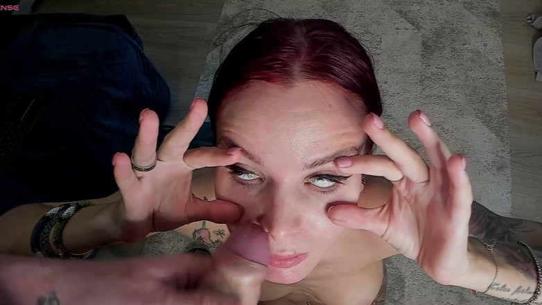 Sandy and Chris: देखने का बिंदु बड़ी आंख सैंडी की आंखों में चेहरे पर वीर्य निकालना!