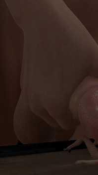 Giantess futa onanerar över en liten Pixie -tjej