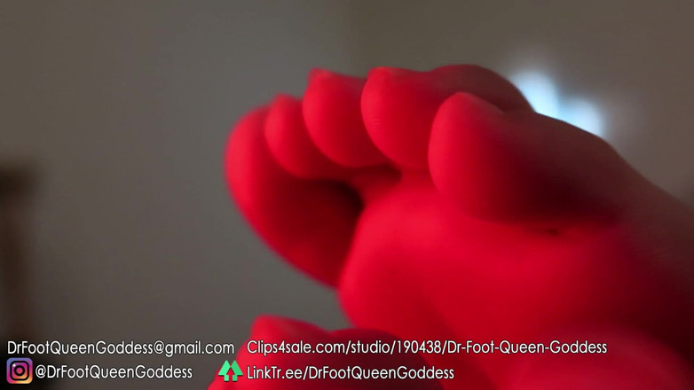 Dr. Foot Queen Goddess: Rood verlichte bandaged zolen