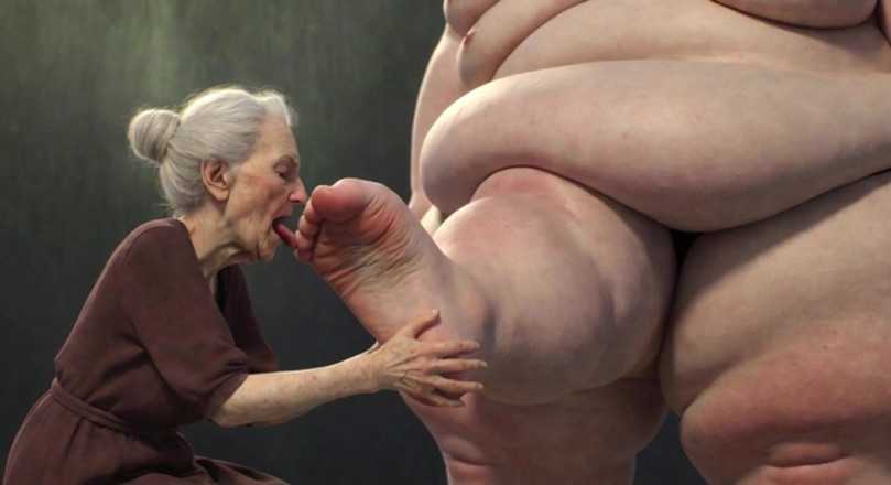 YOUR BEST FANTASY: 90 Year Old Granny Sucking Obese SSBBW Toes - Extremely Horny...