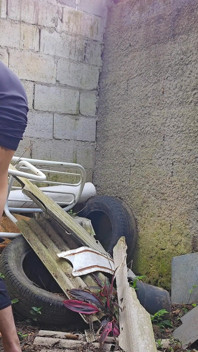 A meia-irmã disse para olhar ... mas olha o que aconteceu! em um lote vago