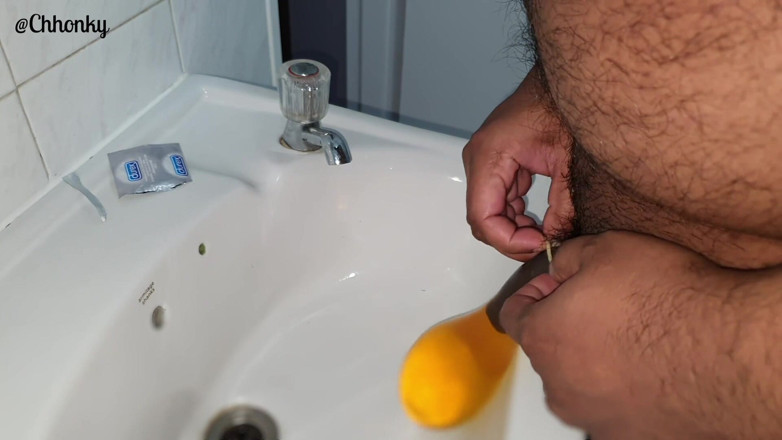 Denim Tiger: Pissing in a condom