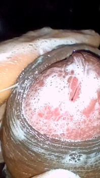 Stepdaddy Playing in the Shower with His Very Hard, Soapy Cock