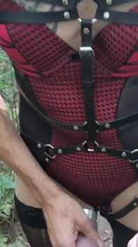 Exhib in the Wood Big Cock Cockring