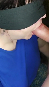 Home Blowjob and Huge Cumshot in Mouth
