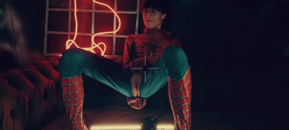HotDogs studio: Spider Man Costume. Bottom Boy a Pose. Ass Hole