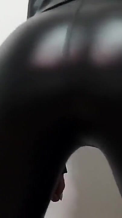 Leather Addict: Hot Babe in Tight Leather Pants and Leather Jacket Gets...