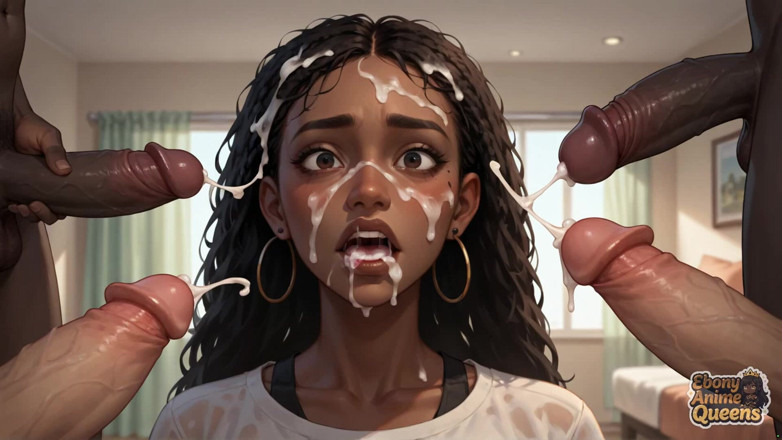 Ebony Anime Queens: Der tropische blowjob der ebenholz-königin: der beste ebenholz XXX Porno!