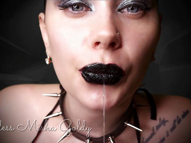 Drink my goddess's spit, loser, and cum while licking it off from the floor (Goddess Misha Goldy)