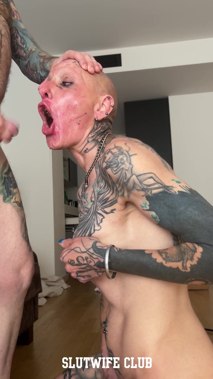 Slutwife Club: Fan-gemacht fucktoy Viljas maskierter halsfick, Roher arschritt &amp; klebriges finish