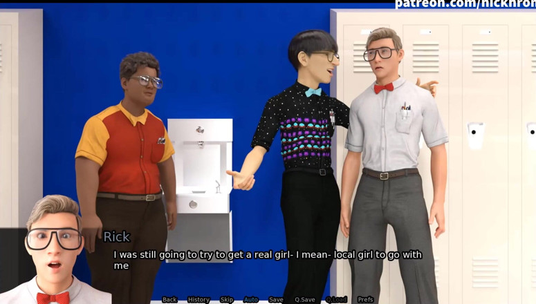 Visual Novels: SexBot 3 - nerd dicium oleh MILF dalam pakaian seragam