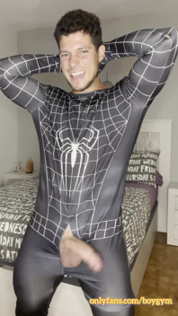 My Big Cock Cums with No Touch Spiderman Suit