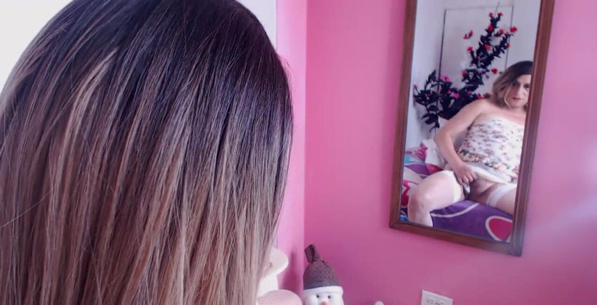 Lucasverga: Bardzo zalotne patrzenie na mnie przed lustrem - uwielbiam się