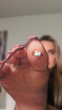 Tiny Volunteer Under My Nylon Toes - Survival Tests & Cruel Ending
