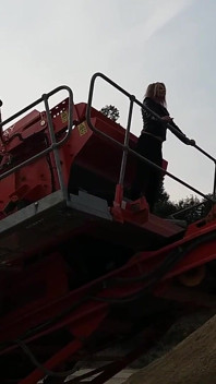 Grandma Is Walking Around in a Gravel Pit Wearing Sheer Leggings!