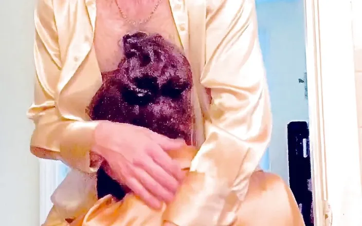 Satin Fetish King: Gold satin milf fuck fetish fantasy