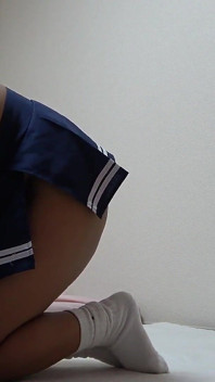 Girls Only Apartment in Japan, a Room Where Tanned Girl Cleans While Stick Out Big Tits and Wedgie Thong From Miniskirt Uniform