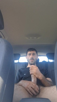 Mature Men Masturbating Naked in the Car