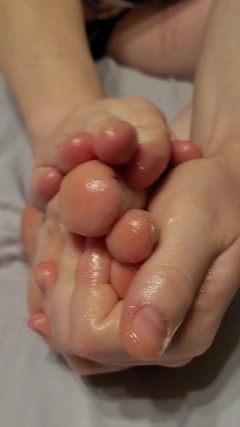On cloud 69: On the Bed Rubbing Vaseline on My Toes and Soles