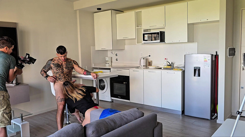 Young big apple: Cheating Wife! Her Husband in Bed and Her Fucking Her...