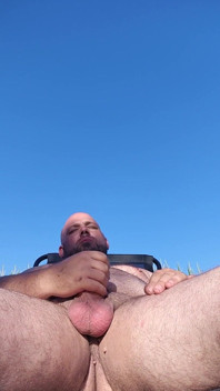 Sunbathing and Jerking off