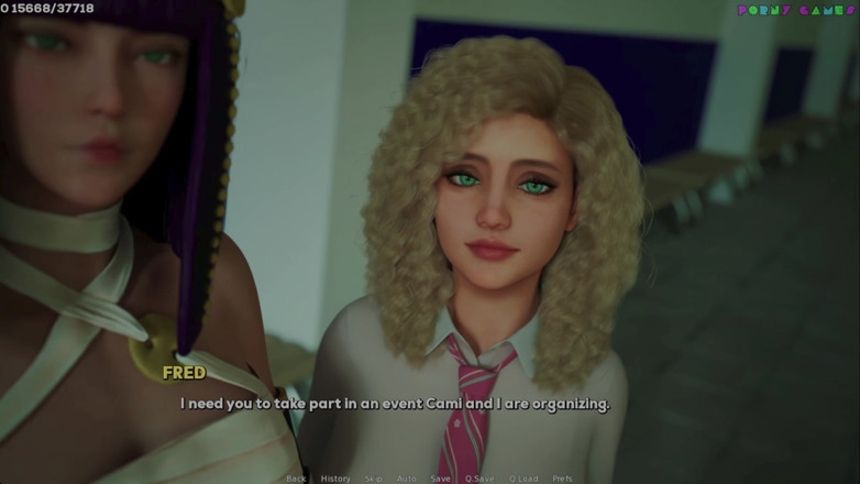 Porny Games: Shadows of desire di Shamandev - evento cosplay del college, masturbazione...