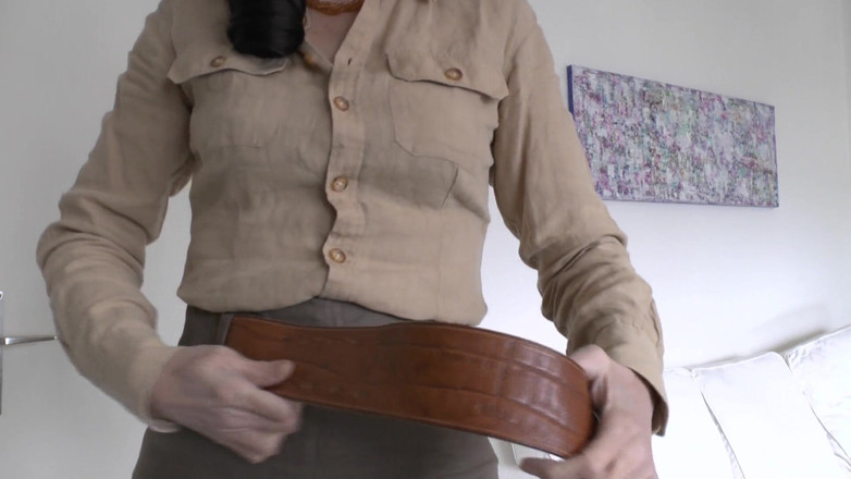 Lady Victoria Valente: Cubaan tali pinggang yang mengujakan dengan Skirt Linen, Bahagian 3, Lady...