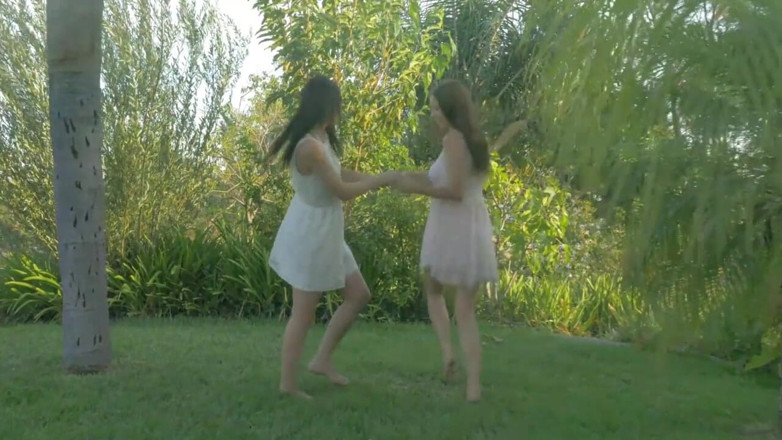XTime Vod: Sexy long hair girl masturbation in the garden