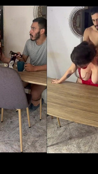 Mature Woman Is Fucked by Her Stepson on the Table and Puts It All in