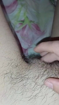 I Masturbate My Hairy Wet Pussy Until I Cum Close up