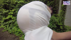 Far East pornography: Kesintisiz serbest bırakmayı sağlayan ilk kez açık havada şeftali ile steamy...