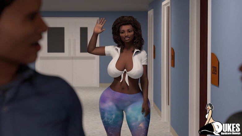 Dukes Hardcore Honeys: Orta yaşlı seksi kadın uzun bir yolculuk sırasında büyük zenci...