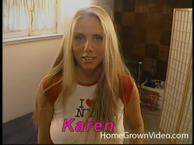 Homegrown Vintage: Big boobs blonde Karen sucks cock for a facial